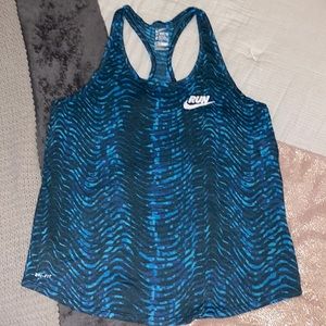 blue/grey nike athletic tank top